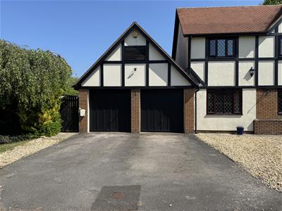 Detached Double Garage and Driveway